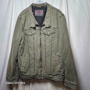 Levi's Vintage Green Military Field Jacket Distressed